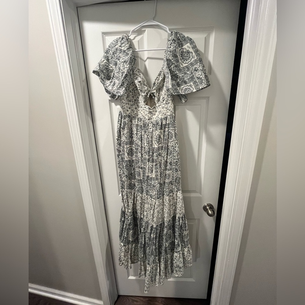 Abercrombie & Fitch Green Floral Maxi Dress